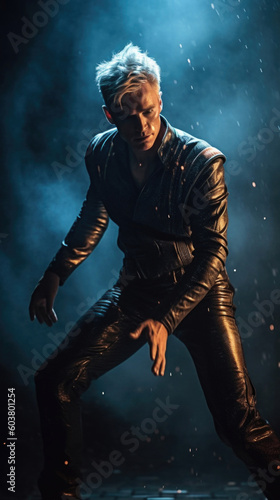 Photo realistic science-fiction, fantasy, illustration of a synthwave, spaceship pilot or smuggler. Anatomy and lighting reference. Generative AI.