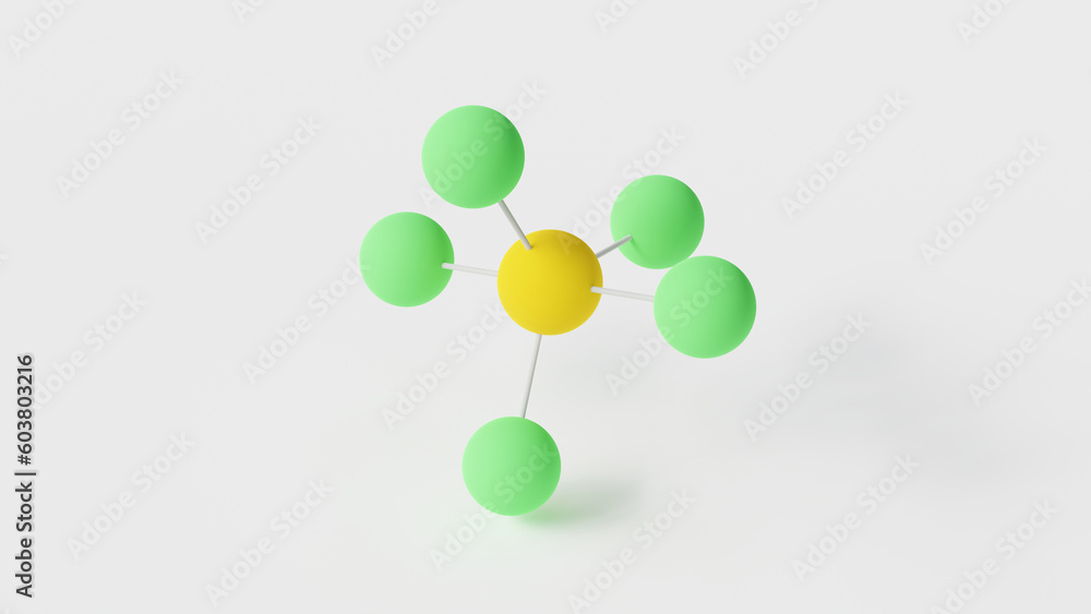 phosphorus pentachloride molecule 3d, molecular structure, ball and stick model, structural chemical formula chlorinating reagent phosphorus pentachloride molecule 3d, molecular structure, ball and stick model, structural chemical formula chlorinating reagent