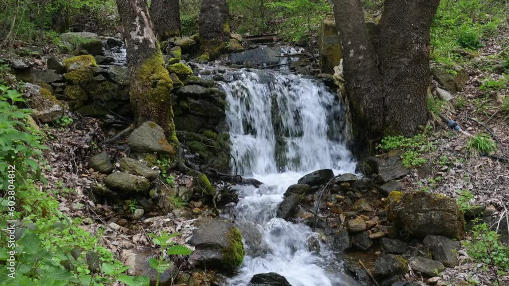 Spring view of Waterfall at Crazy Mary River, Belasitsa Mountain, Bulgaria Spring view of Waterfall at Crazy Mary River, Belasitsa Mountain, Bulgaria