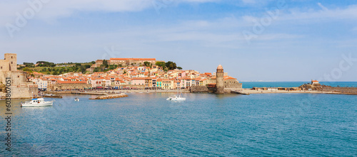 View on Collioure harbour, Languedoc-Roussillon, France, Europe