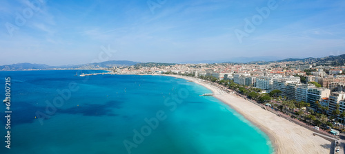 Panorama Cannes and Croisette beach, Cote d'Azur, France, South Europe © oleg_p_100