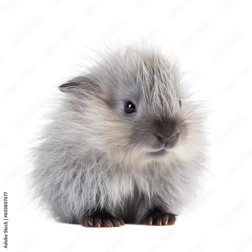 baby rabbit on a transparent background, Generative ai baby rabbit on a transparent background, Generative ai