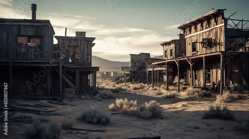 a western ghost city somewhere in nowhere
