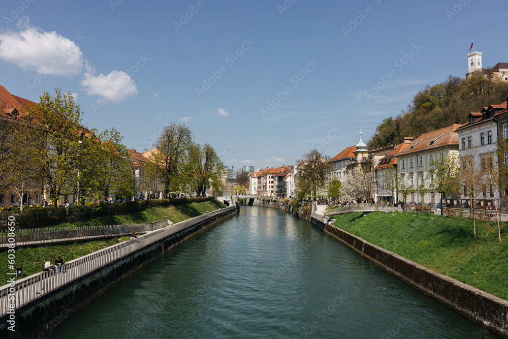 Ljubljanica river in Ljubljana, Slovenia Ljubljanica river in Ljubljana, Slovenia