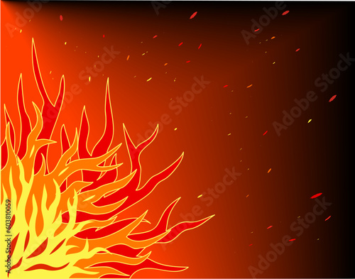 Abstract vector design of flames