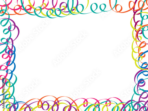 Vector colorful swirl lines and dotes background, for wedding, birthday card