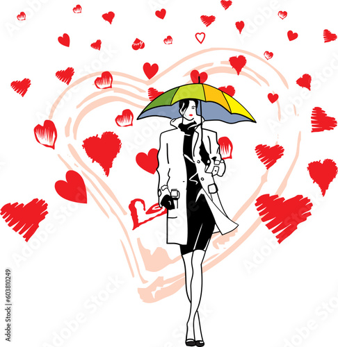 A woman escaping from love