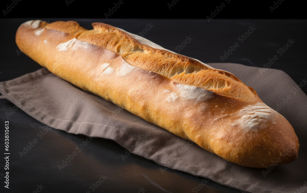 baguette created with Generative AI technology