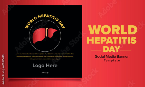 World hepatitis day banner design template