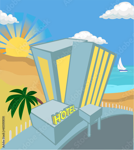 hotel on a beach