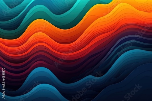 Waves Rushing in a Rainbow Array photo