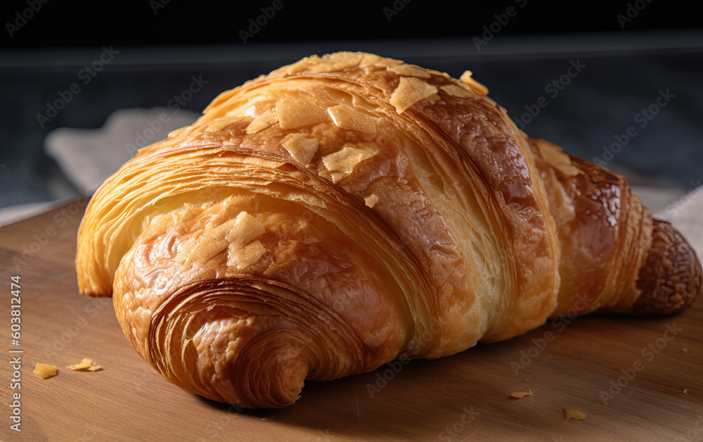 Fototapeta premium croissant created with Generative AI technology