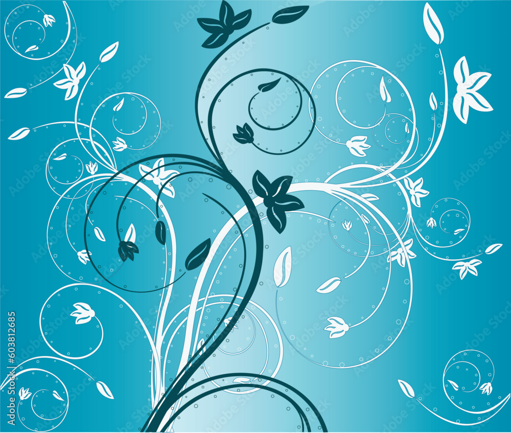 Abstract art design floral background - vector illustration Abstract art design floral background - vector illustration
