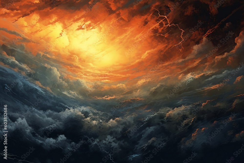 Naklejka premium Bright sun