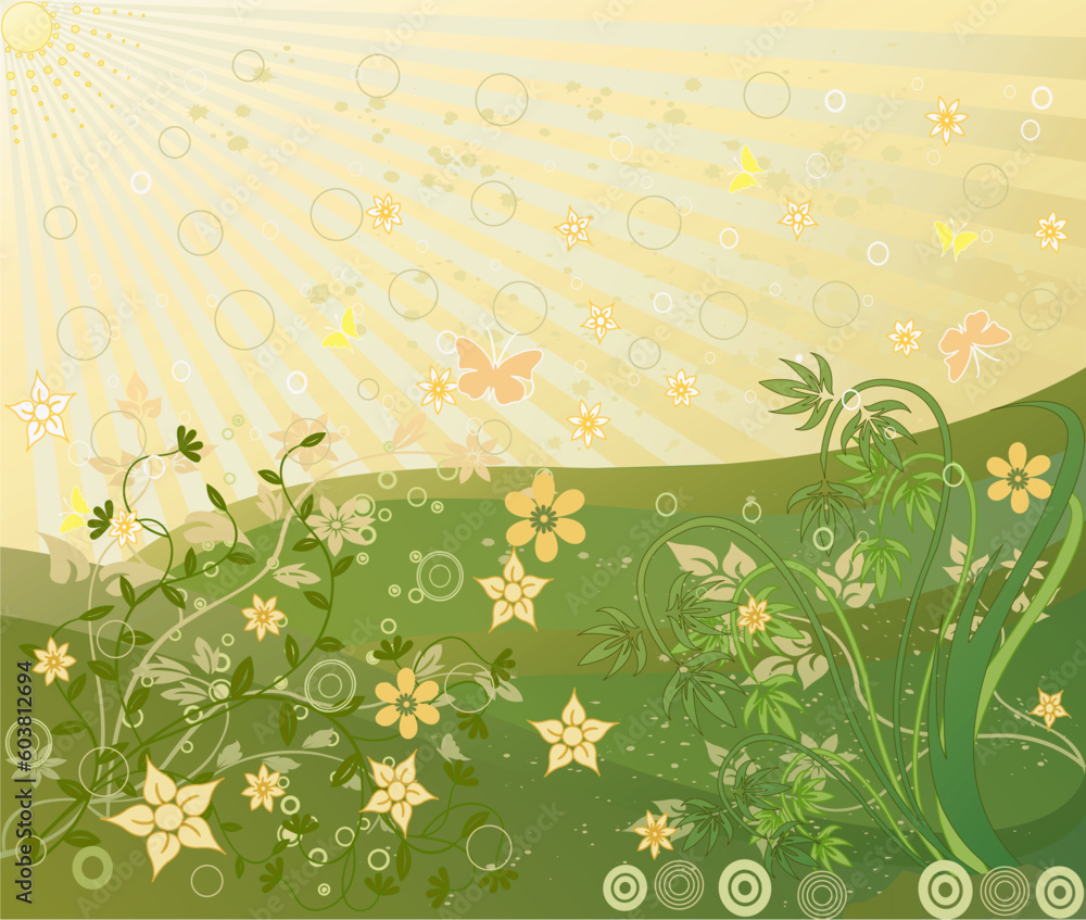 Abstract floral background - vector illustration Abstract floral background - vector illustration