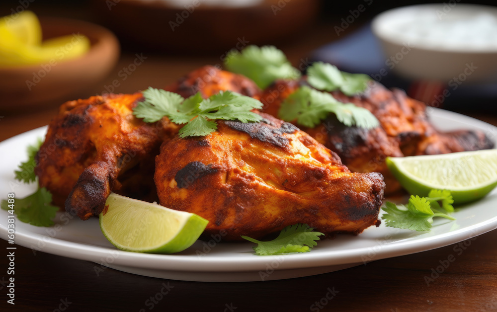 chicken tandoori created with Generative AI technology chicken tandoori created with Generative AI technology