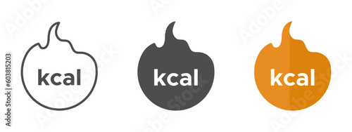 Calories Burn vector icons