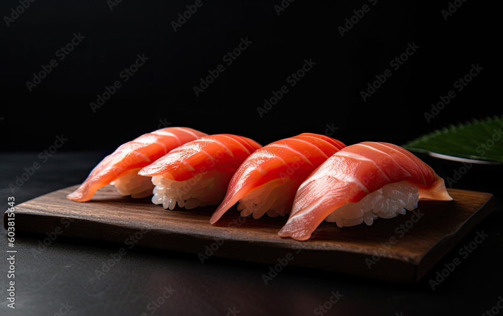 Nigiri sushi created with Generative AI technology Nigiri sushi created with Generative AI technology