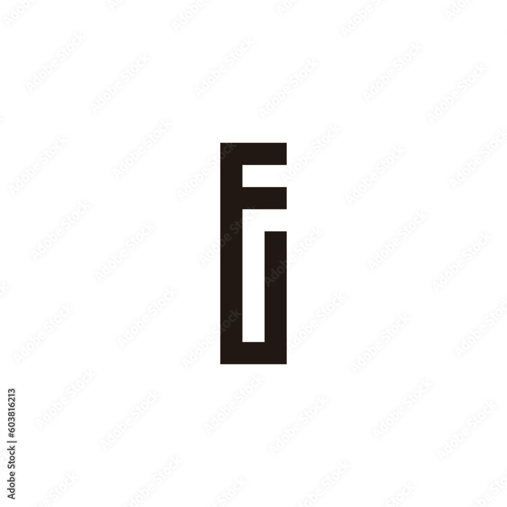Letter Er rE E r rectangle, square geometric symbol simple logo vector - obrazy, fototapety, plakaty 