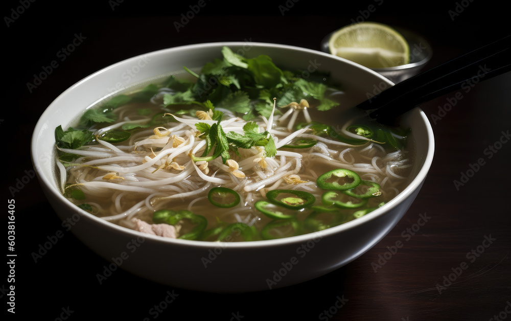 Vietnam pho created with Generative AI technology Vietnam pho created with Generative AI technology