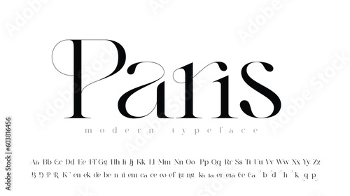 Thin serif font in modern style, this typeface has a big set of ligatures and alternates and can be used for logos photo