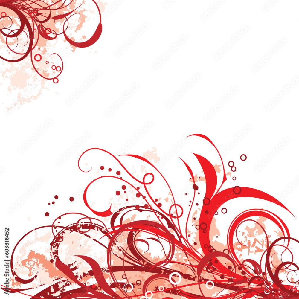 Grunge floral background, vector illustration Grunge floral background, vector illustration