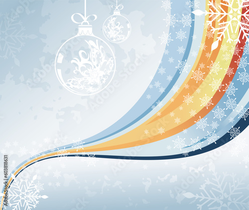 Abstract grunge christmas background with snowflakes, element for design, vector illustration