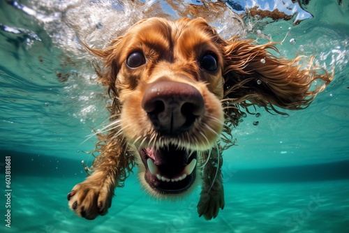 dog in water