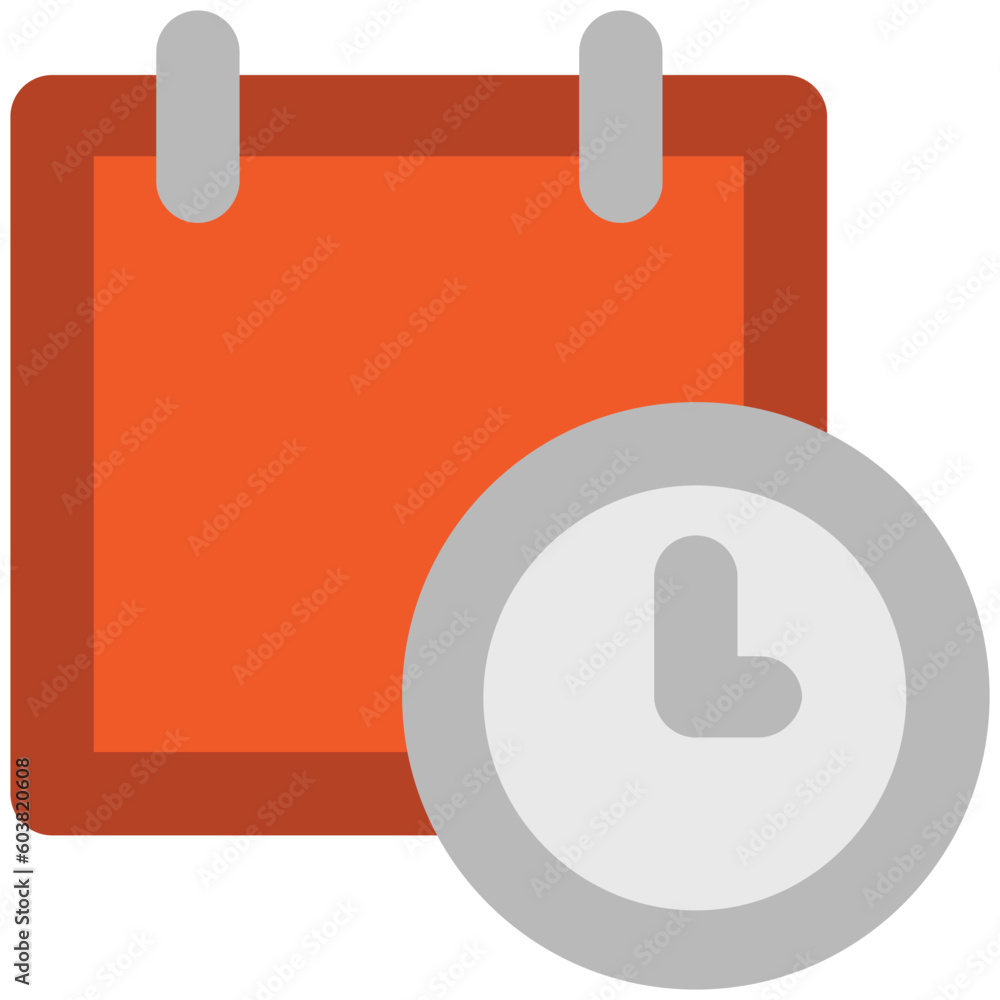 Calendar Clock Bold Vector Icon
Calendar Clock Bold Vector Icon