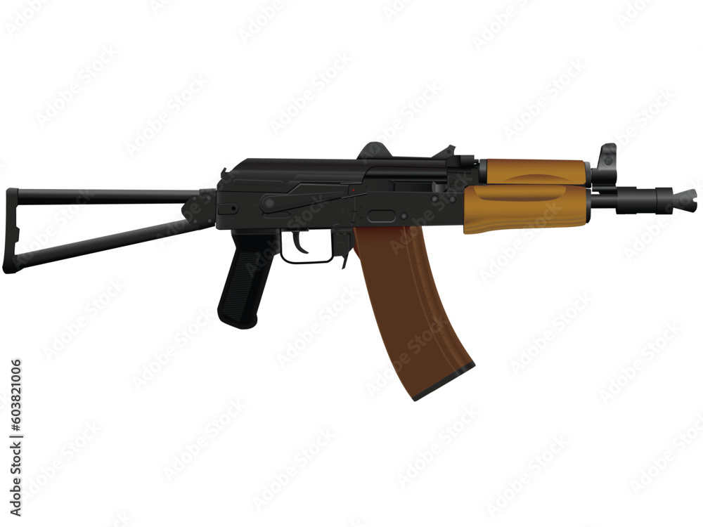 The weapon the automatic device kalashnikov assault - a vector