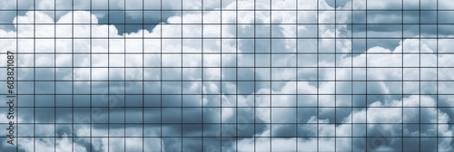 Dark Cloud formations  cloud frames  sky wallpaper banner. Generative Ai Illustration.