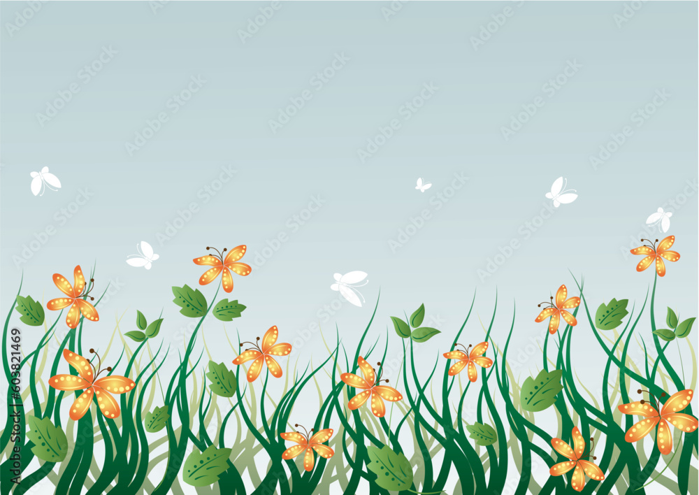 Vector illustration - flower background