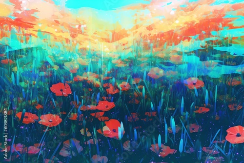 colorful summer meadow, ai generative © RJ.RJ. Wave