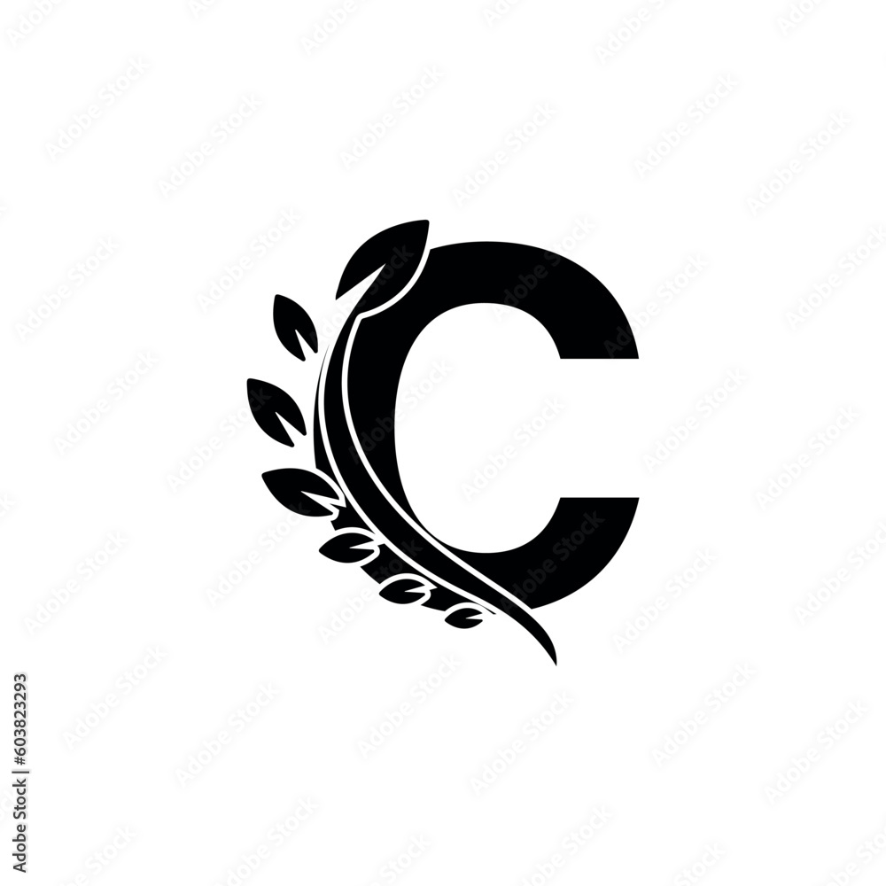 abstract design element. Minimalist and modern initial letter C logo vector image. Vector logo. Monogram alphabet abstract design element. Minimalist and modern initial letter C logo vector image. Vector logo. Monogram alphabet