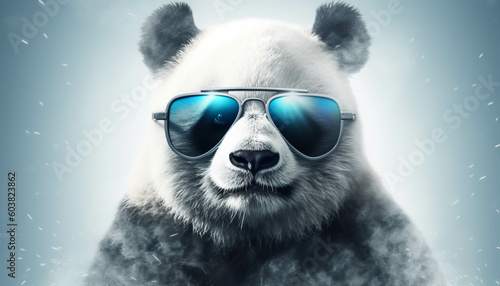 panda with sunglasses. ai generative © Montana Photo&Design