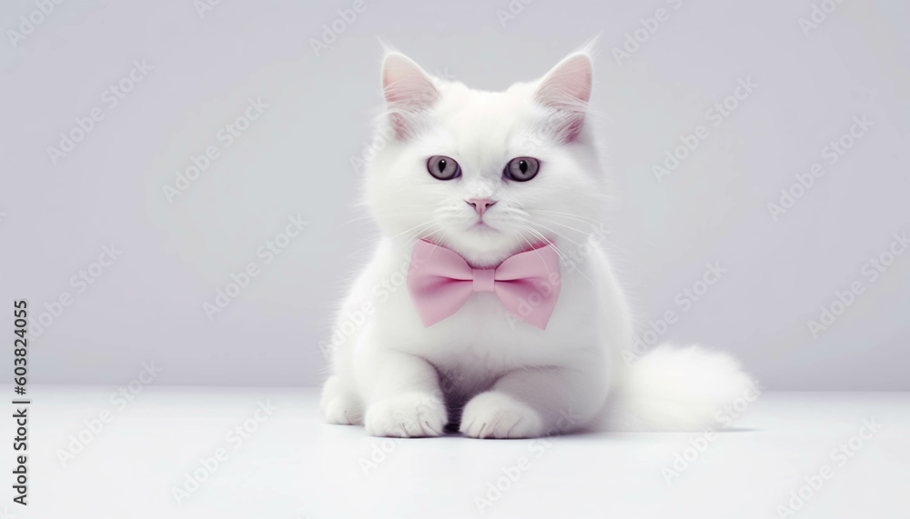 white cat. ai generative white cat. ai generative
