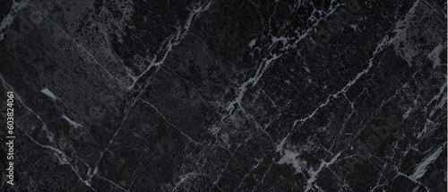 Black marble stone texture background material Generative AI.