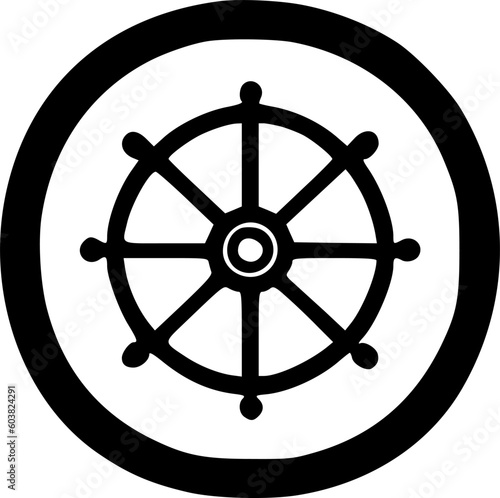 steer of yacht icon vector isolate on white background. set of filled tourism icon.