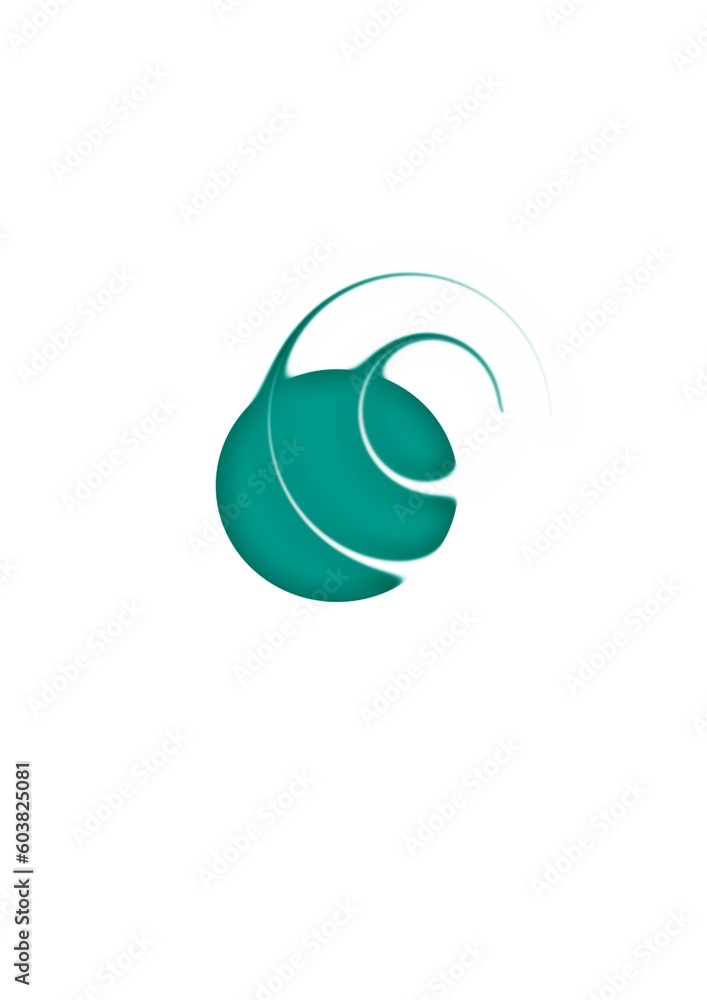 logo design, ball, circles in green turquoise color logo design, ball, circles in green turquoise color