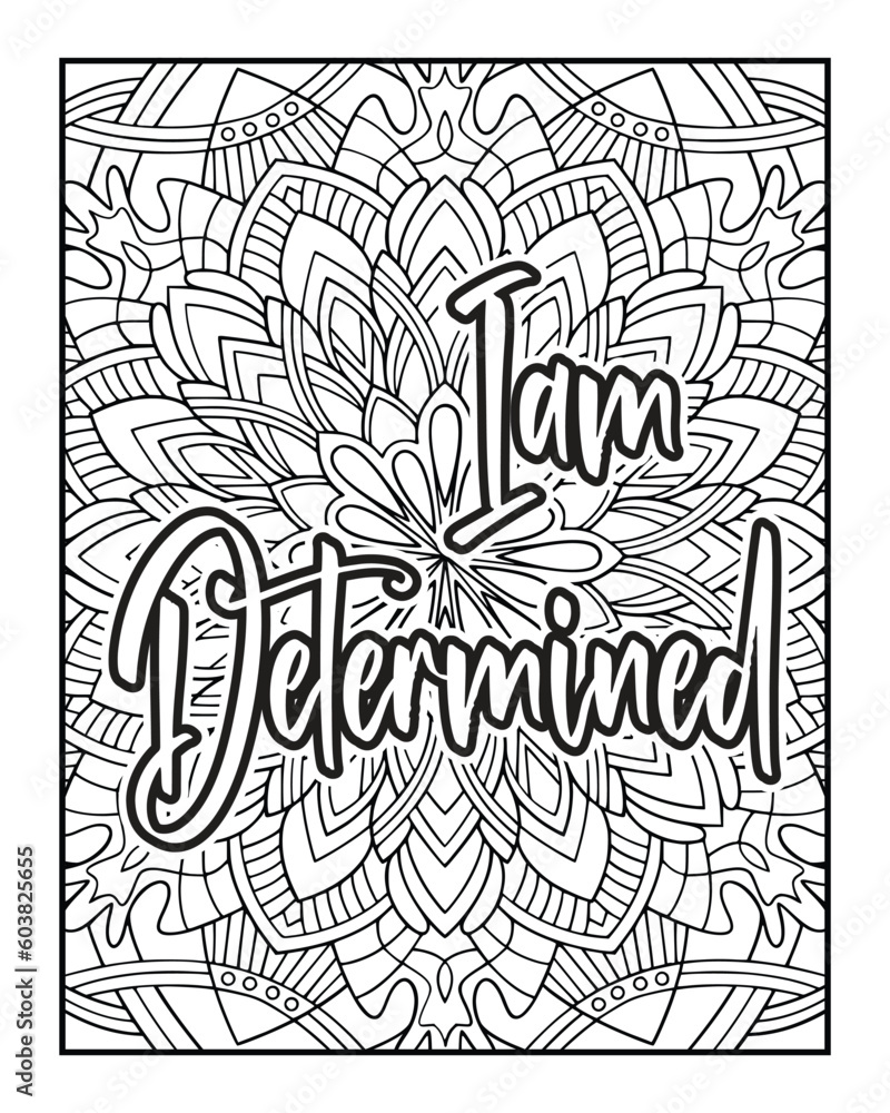 An Inspirational word Coloring page for Positive Thinking and Self-Motivation. Coloring page