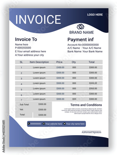 Business invoice template