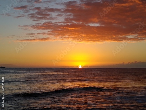 sunset on the beach