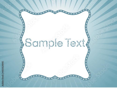 Vector banner for sample text on sea green background
