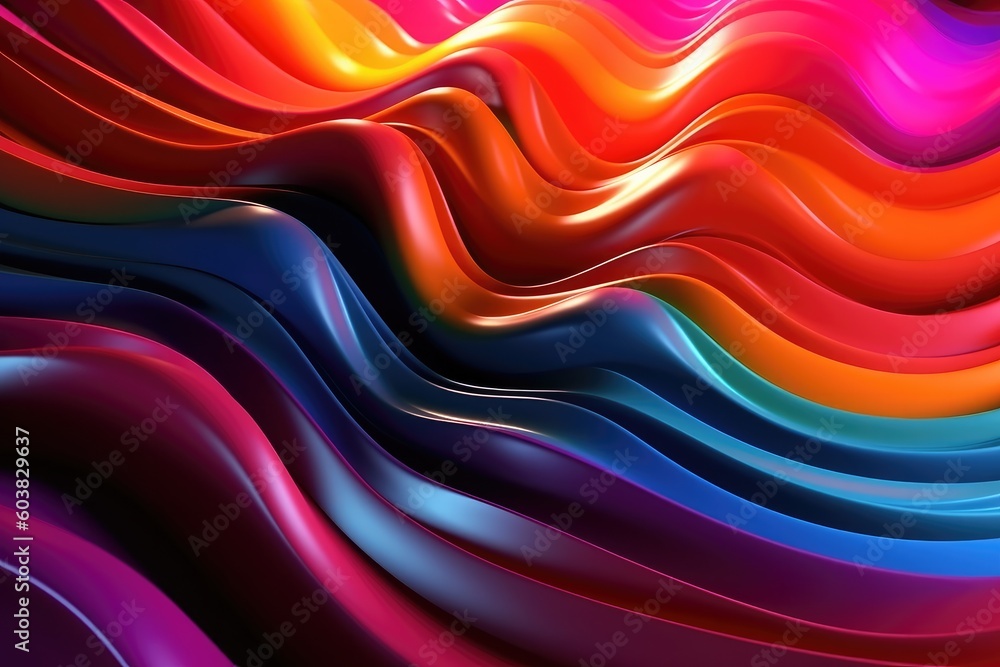 3D Abstract colorful high technology background. Generative AI 3D Abstract colorful high technology background. Generative AI