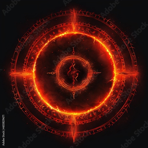 Fire magic circle