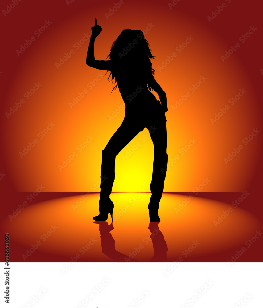 Dancing Girl 01 - High detailed vector illustration.