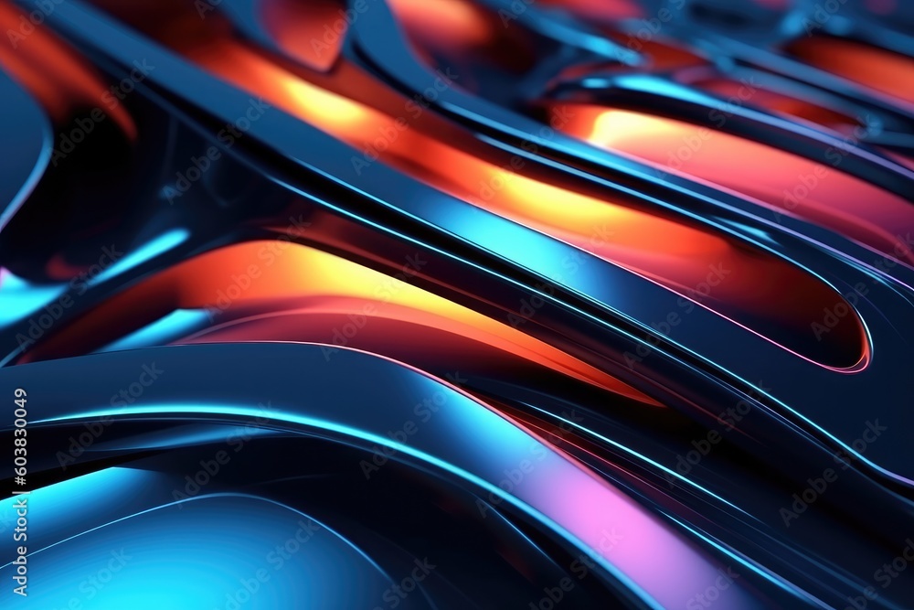 3D Abstract colorful high technology background. Generative AI 3D Abstract colorful high technology background. Generative AI