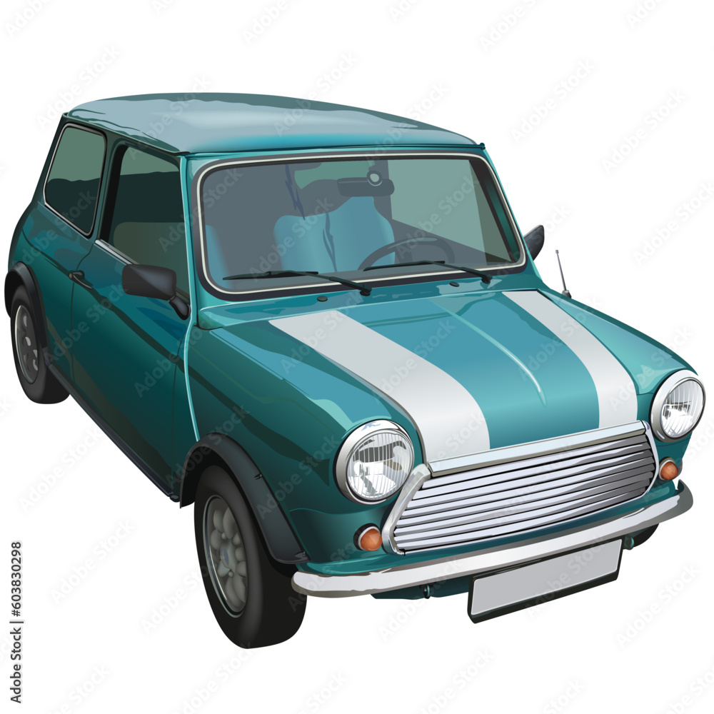 Car 06 - High detailed and coloured vector illustration. (Minicooper)
