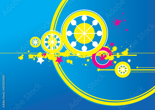 modern abstract background with circle elements created with adobe illustrator