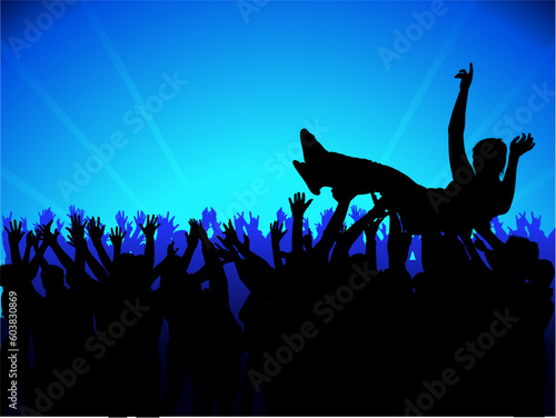 Crowd 04 - Detailed and coloured illustration - audience background